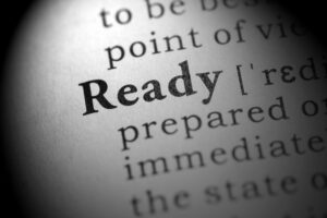 "Ready" hervorgehoben